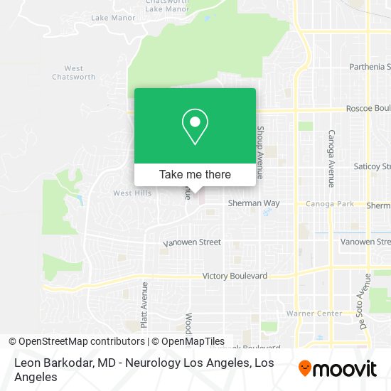 Mapa de Leon Barkodar, MD - Neurology Los Angeles