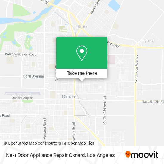 Mapa de Next Door Appliance Repair Oxnard