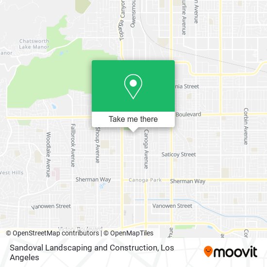 Sandoval Landscaping and Construction map