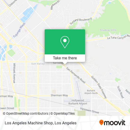 Mapa de Los Angeles Machine Shop