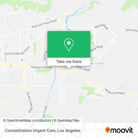 Concentration Urgent Care map