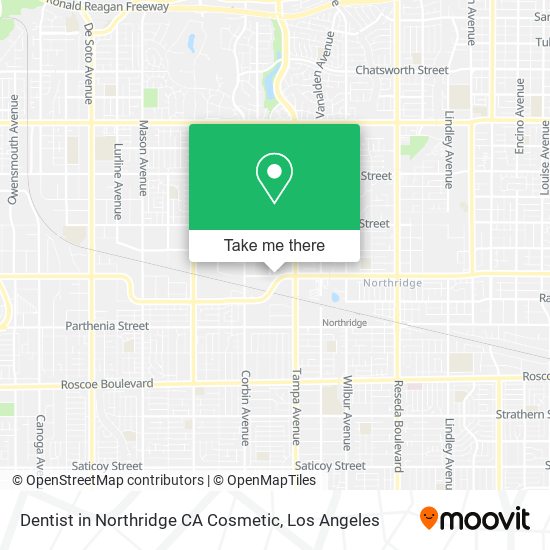 Dentist in Northridge CA Cosmetic map