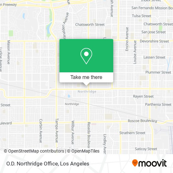 O.D. Northridge Office map