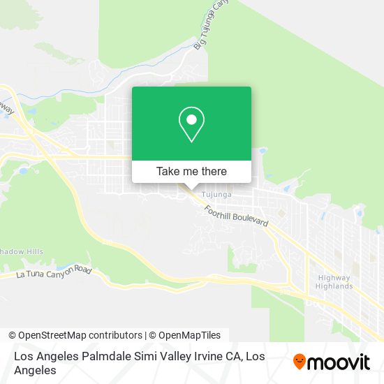 Los Angeles Palmdale Simi Valley Irvine CA map