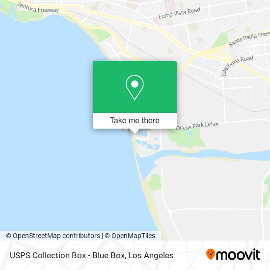 Mapa de USPS Collection Box - Blue Box