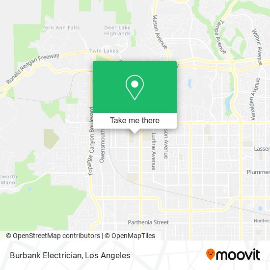 Mapa de Burbank Electrician