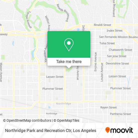 Northridge Park and Recreation Ctr map