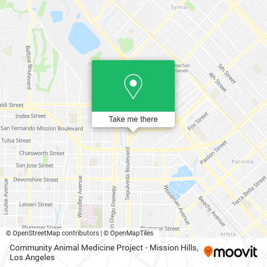 Community Animal Medicine Project - Mission Hills map