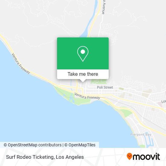 Mapa de Surf Rodeo Ticketing