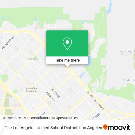The Los Angeles Unified School District map