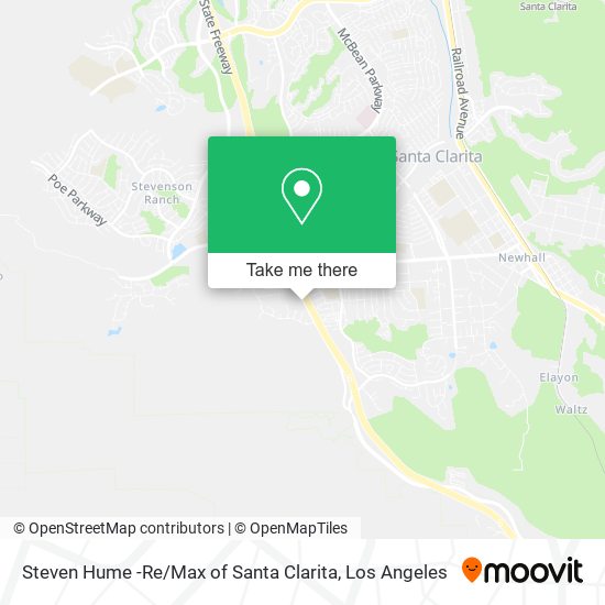 Mapa de Steven Hume -Re / Max of Santa Clarita