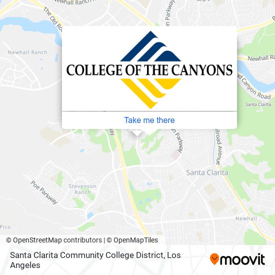 Santa Clarita Community College District map