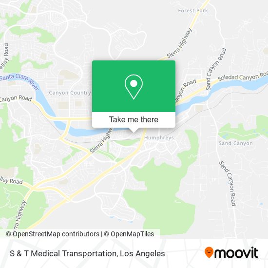 S & T Medical Transportation map