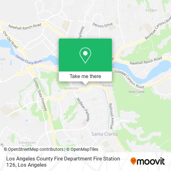 Mapa de Los Angeles County Fire Department Fire Station 126