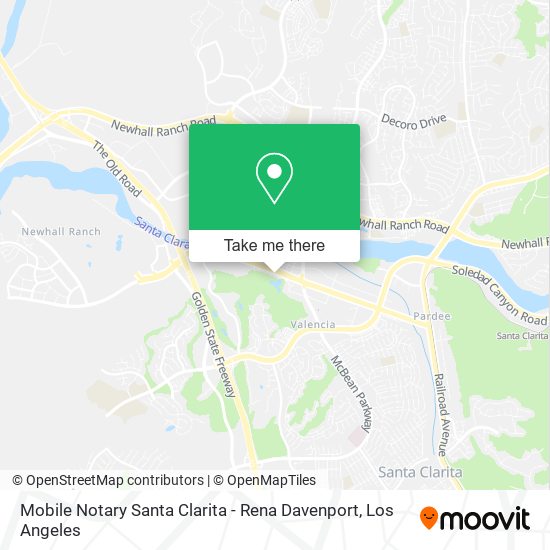 Mobile Notary Santa Clarita - Rena Davenport map