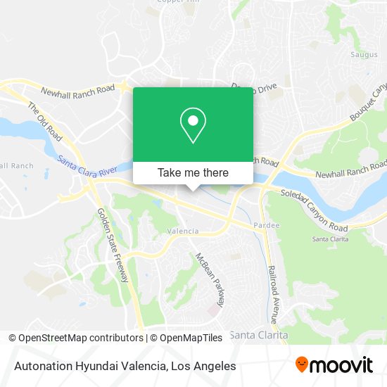 Autonation Hyundai Valencia map