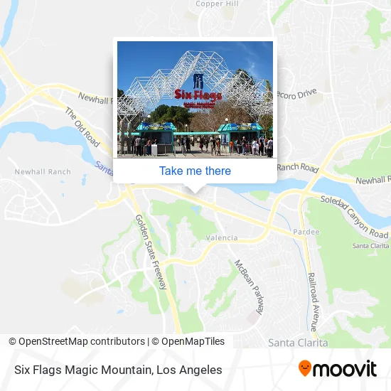Six Flags Magic Mountain map