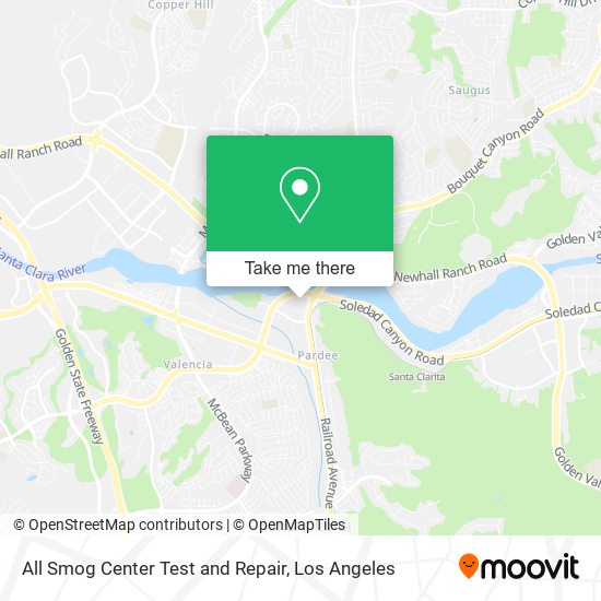 All Smog Center Test and Repair map