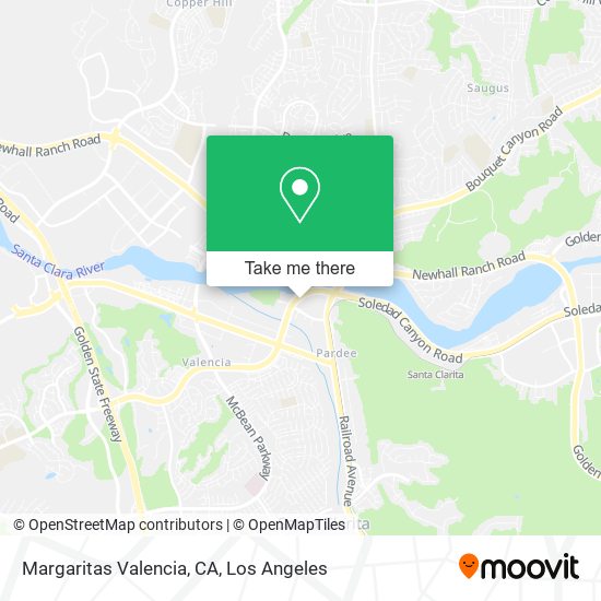 Margaritas Valencia, CA map