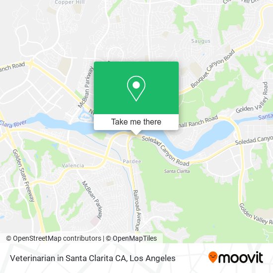 Veterinarian in Santa Clarita CA map