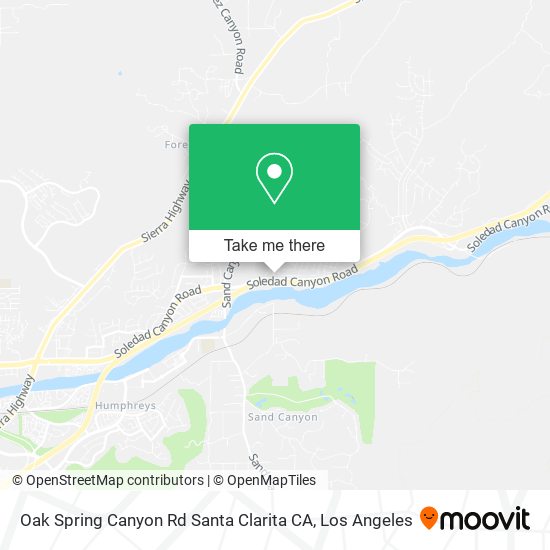 Mapa de Oak Spring Canyon Rd Santa Clarita CA