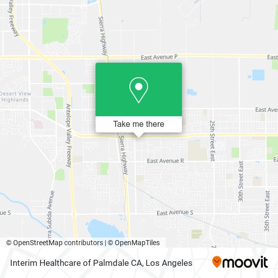 Interim Healthcare of Palmdale CA map