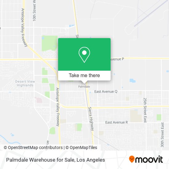 Mapa de Palmdale Warehouse for Sale