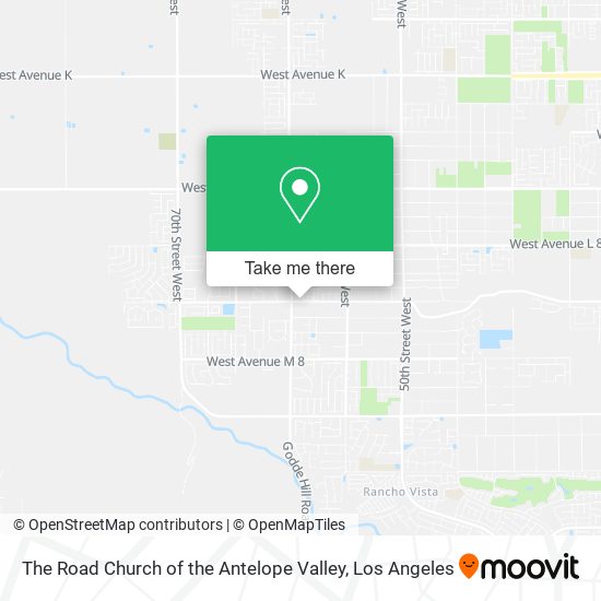 The Road Church of the Antelope Valley map