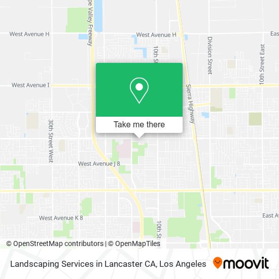 Mapa de Landscaping Services in Lancaster CA