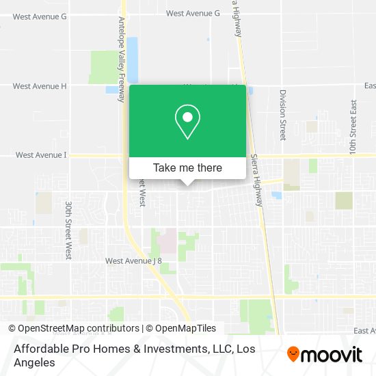 Mapa de Affordable Pro Homes & Investments, LLC