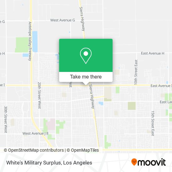 White's Military Surplus map