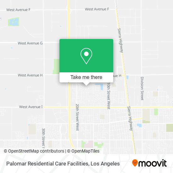 Mapa de Palomar Residential Care Facilities