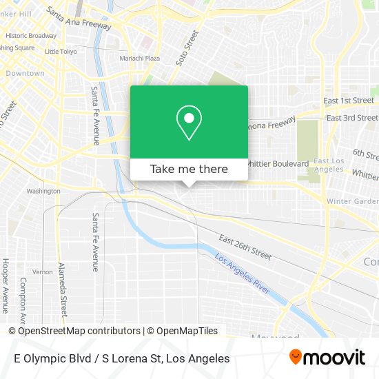 Mapa de E Olympic Blvd / S Lorena St