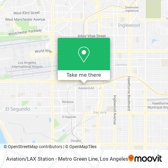 Aviation / LAX Station - Metro Green Line map