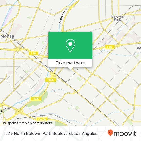 529 North Baldwin Park Boulevard map