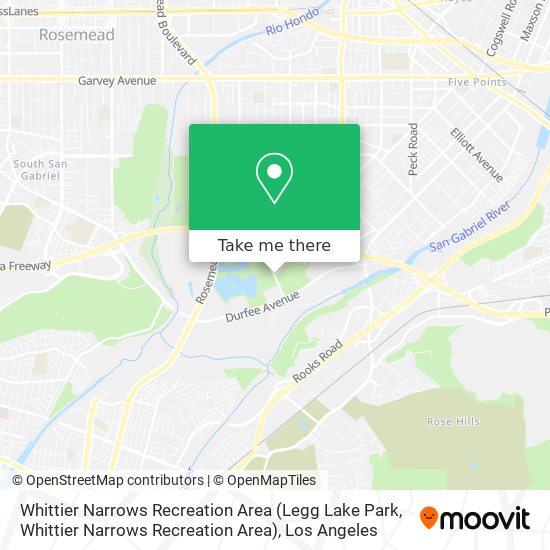 Whittier Narrows Recreation Area (Legg Lake Park, Whittier Narrows Recreation Area) map