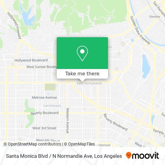 Mapa de Santa Monica Blvd / N Normandie Ave