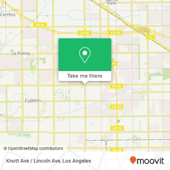 Mapa de Knott Ave / Lincoln Ave