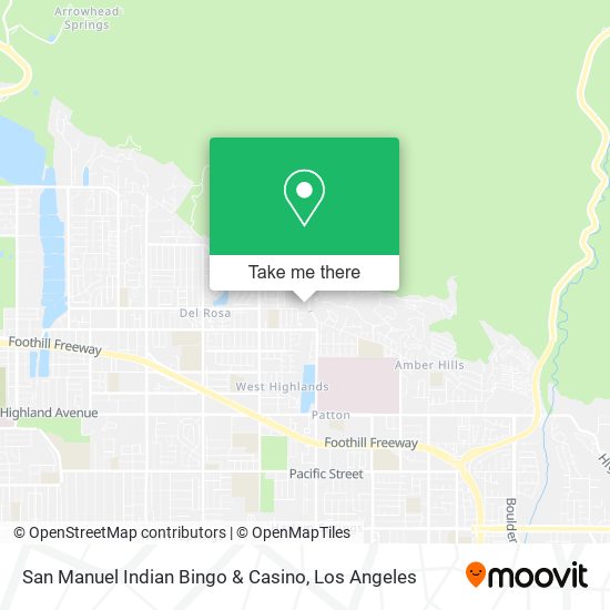 Mapa de San Manuel Indian Bingo & Casino