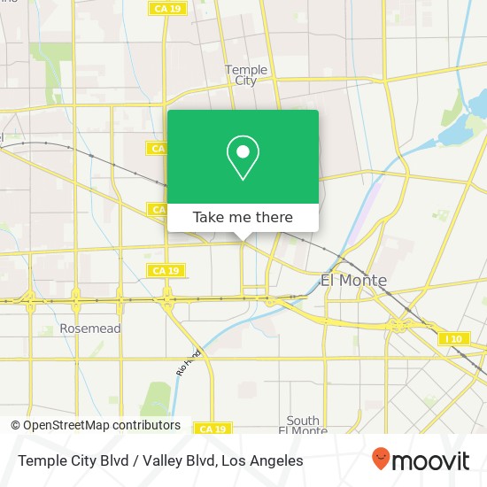 Mapa de Temple City Blvd / Valley Blvd