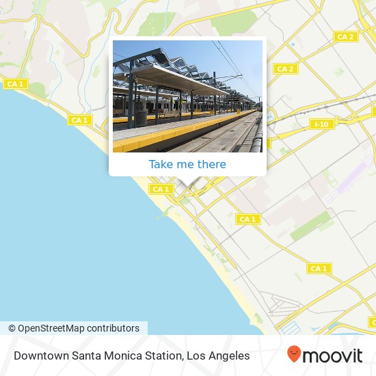 Downtown Santa Monica Station map