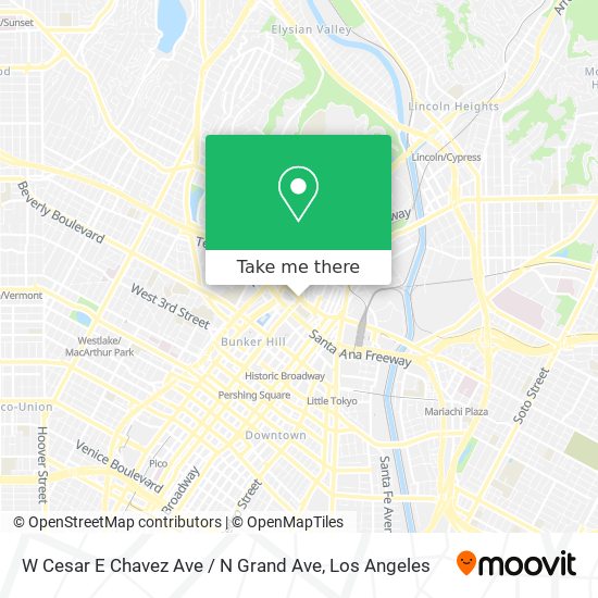 Mapa de W Cesar E Chavez Ave / N Grand Ave