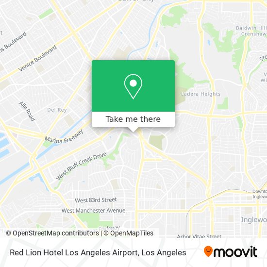 Red Lion Hotel Los Angeles Airport map