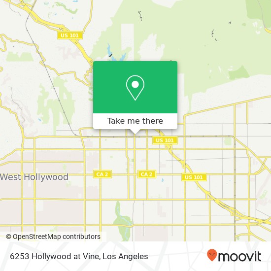 6253 Hollywood at Vine map