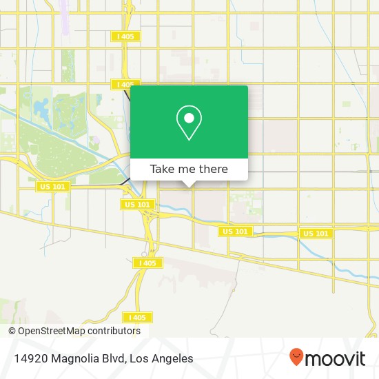 Mapa de 14920 Magnolia Blvd