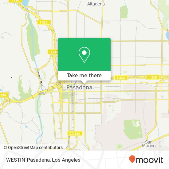 WESTIN-Pasadena map