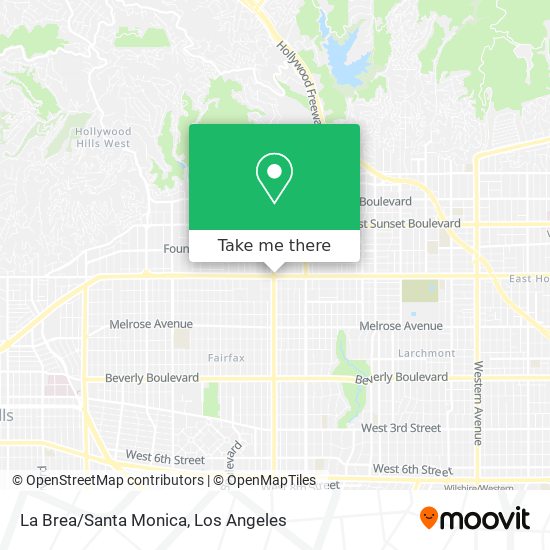 La Brea/Santa Monica map