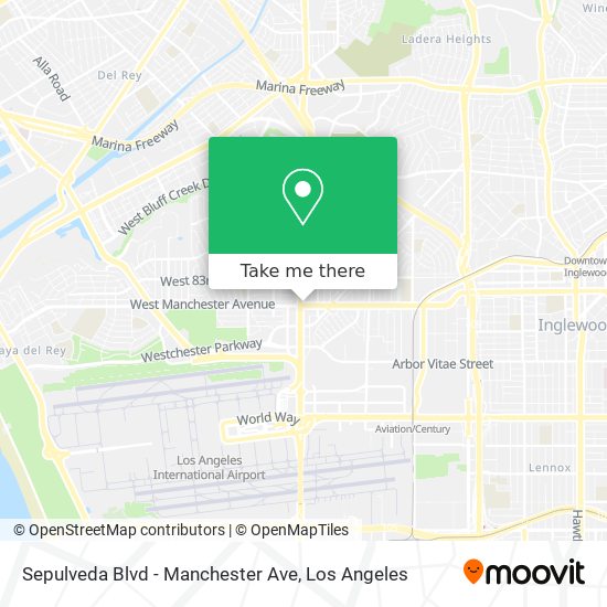 Sepulveda Blvd - Manchester Ave map