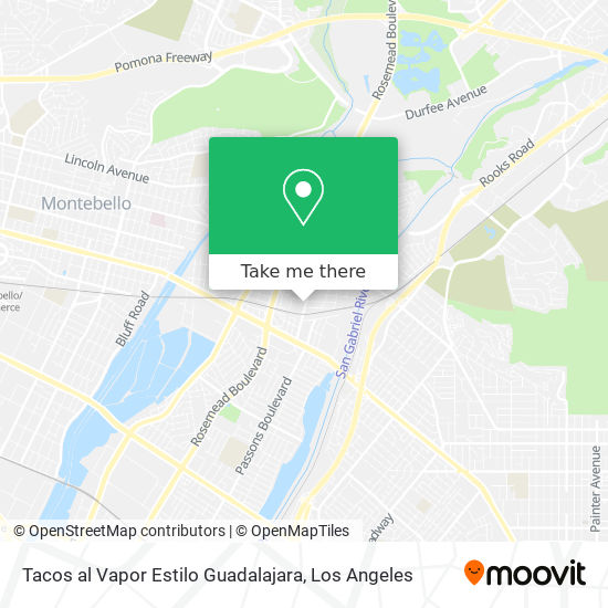 Mapa de Tacos al Vapor Estilo Guadalajara