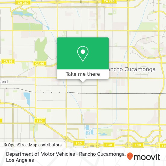 Department of Motor Vehicles - Rancho Cucamonga map